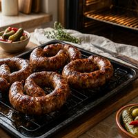 Cârnați de casă la cuptor