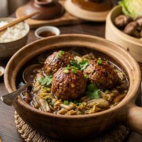 Chiftele cap de leu - rețeta chinezească