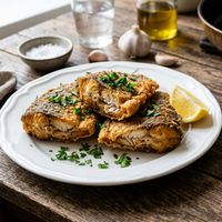 Crap prăjit cu mujdei de usturoi