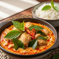 Curry de pui thai rosu - reteta thailandeza