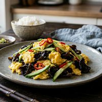 Omletă cu ciuperci negre - rețeta chinezească