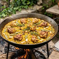 Paella valenciana cu pui - rețeta spaniolă