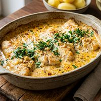 Pangasius la cuptor cu smântână