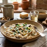 Risotto ai funghi - rețeta italiană