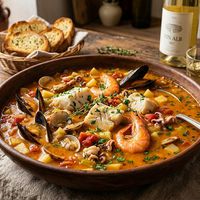 Supă de pește și fructe de mare