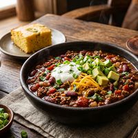 Tocăniță texană de carne cu fasole, ardei iute și chimen